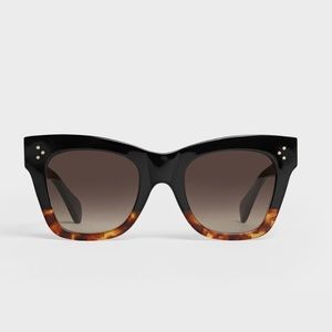 Celine Cat Eye Sunglasses in Acetate Black/Havana
